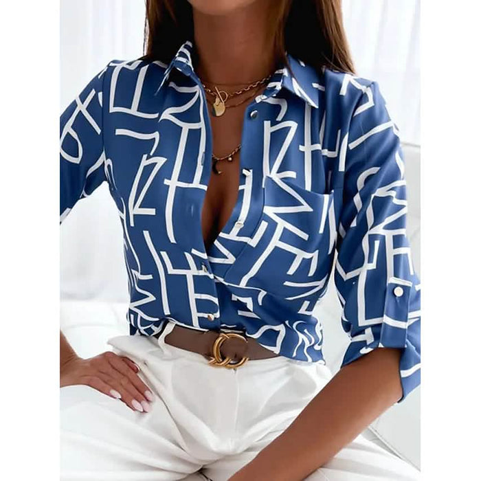 Women's Blouse Shirt Button Pocket Long Sleeve by DailySale
