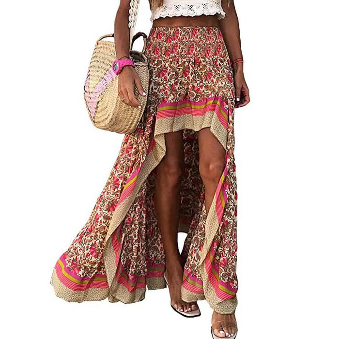 Women's Boho Floral Print Long Skirt by DailySale