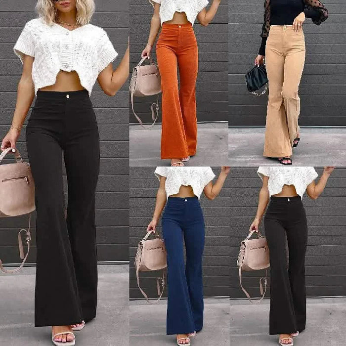 Women's Bootcut Pants Trousers Jeans Corduroy by DailySale