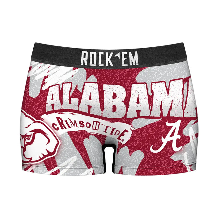 Women's Boy Shorts - Alabama Crimson Tide - Team Blast by Rock 'Em Socks