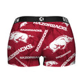 Women's Boy Shorts - Arkansas Razorbacks - Logo All-Over by Rock 'Em Socks
