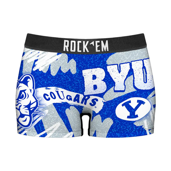 Women's Boy Shorts - BYU Cougars - Team Blast by Rock 'Em Socks
