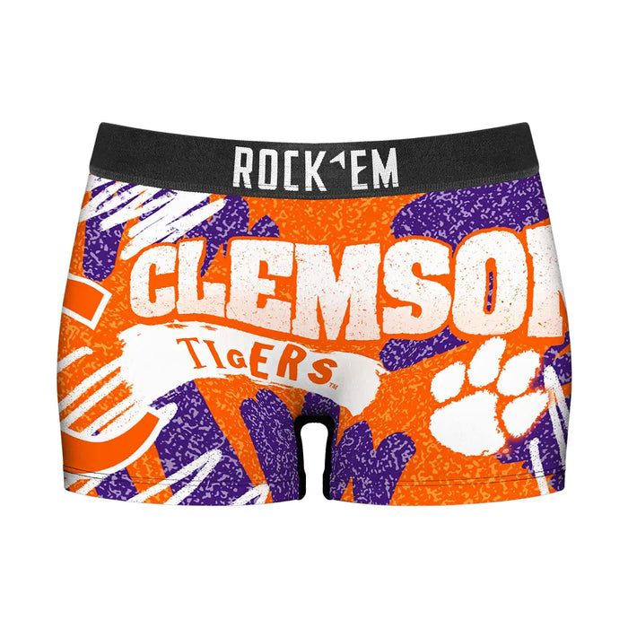 Women's Boy Shorts - Clemson Tigers - Team Blast by Rock 'Em Socks