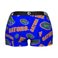 Women's Boy Shorts - Florida Gators - Logo All-Over by Rock 'Em Socks