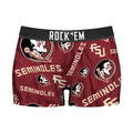 Women's Boy Shorts - Florida State Seminoles - Logo All-Over by Rock 'Em Socks