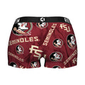 Women's Boy Shorts - Florida State Seminoles - Logo All-Over by Rock 'Em Socks
