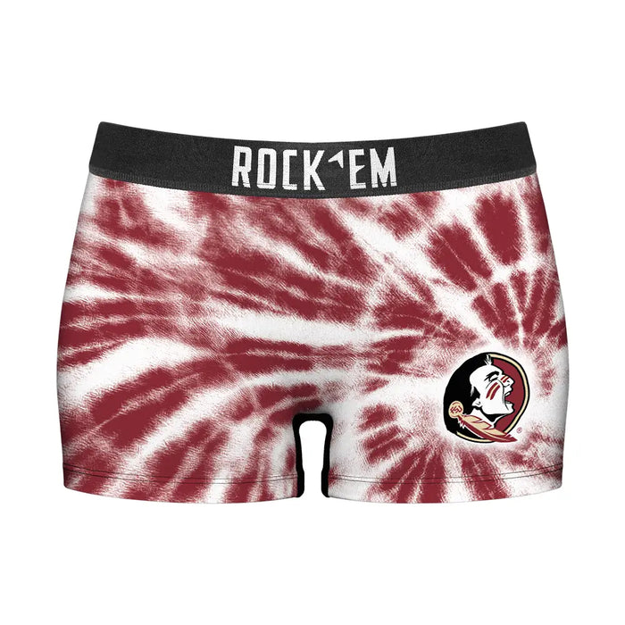Women's Boy Shorts - Florida State Seminoles - Team Tie Dye by Rock 'Em Socks