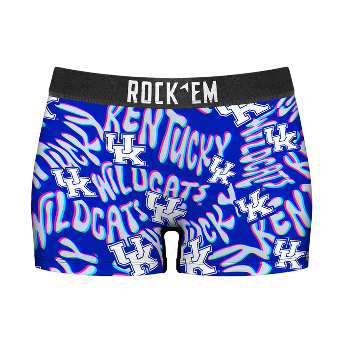 Women's Boy Shorts - Kentucky Wildcats - Twisted Wordmark by Rock 'Em Socks