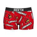 Women's Boy Shorts - Louisville Cardinals - Logo All-Over by Rock 'Em Socks