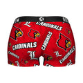 Women's Boy Shorts - Louisville Cardinals - Logo All-Over by Rock 'Em Socks