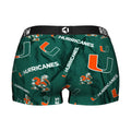 Women's Boy Shorts - Miami Hurricanes - Logo All-Over by Rock 'Em Socks