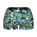 Women's Boy Shorts - Michigan State Spartans - Twisted Wordmark by Rock 'Em Socks