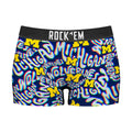 Women's Boy Shorts - Michigan Wolverines - Twisted Wordmark by Rock 'Em Socks