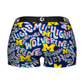 Women's Boy Shorts - Michigan Wolverines - Twisted Wordmark by Rock 'Em Socks