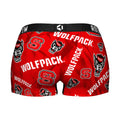 Women's Boy Shorts - NC State Wolfpack - Logo All-Over by Rock 'Em Socks