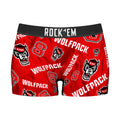 Women's Boy Shorts - NC State Wolfpack - Logo All-Over by Rock 'Em Socks