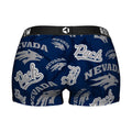 Women's Boy Shorts - Nevada Wolf Pack - Logo All-Over by Rock 'Em Socks