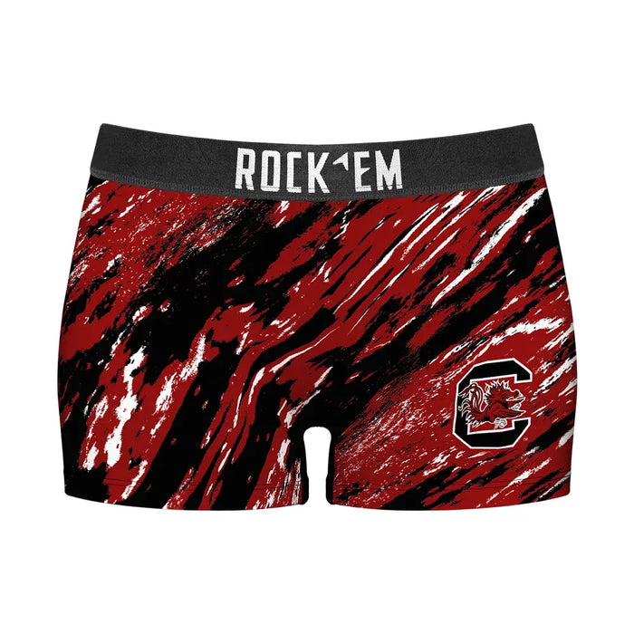 Women's Boy Shorts - South Carolina Gamecocks - Retro Paint by Rock 'Em Socks