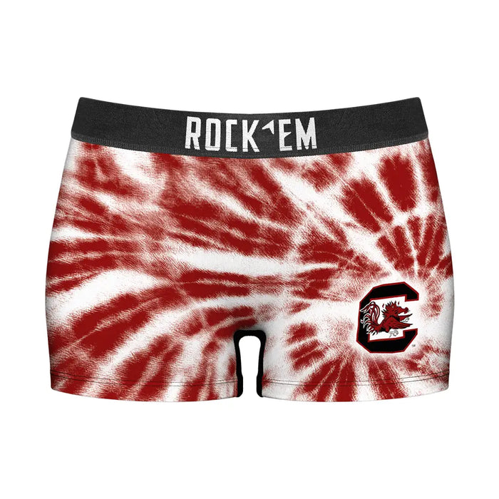 Women's Boy Shorts - South Carolina Gamecocks - Team Tie Dye by Rock 'Em Socks