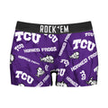 Women's Boy Shorts - TCU Horned Frogs - Logo All-Over by Rock 'Em Socks