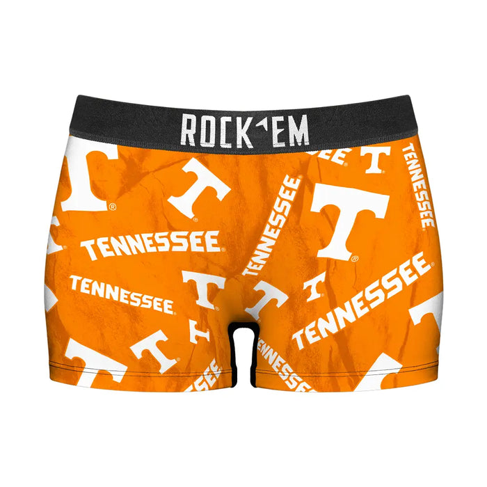 Women's Boy Shorts - Tennessee Volunteers - Logo All-Over by Rock 'Em Socks