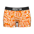 Women's Boy Shorts - Texas Longhorns - Twisted Wordmark by Rock 'Em Socks