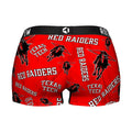 Women's Boy Shorts - Texas Tech Red Raiders - Logo All-Over by Rock 'Em Socks