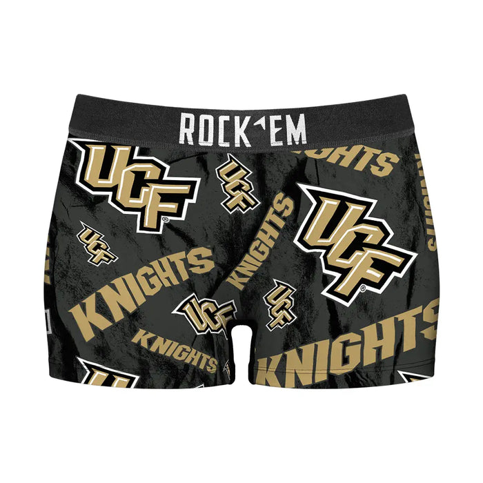 Women's Boy Shorts - UCF Knights - Logo All-Over by Rock 'Em Socks