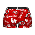 Women's Boy Shorts - Utah Utes - Logo All-Over by Rock 'Em Socks