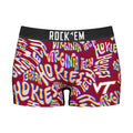 Women's Boy Shorts - Virginia Tech Hokies - Twisted Wordmark by Rock 'Em Socks