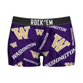 Women's Boy Shorts - Washington Huskies - Logo All-Over by Rock 'Em Socks