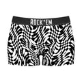 Women's Boy Shorts - Wavy Checkers by Rock 'Em Socks