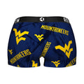 Women's Boy Shorts - West Virginia Mountaineers - Logo All-Over by Rock 'Em Socks