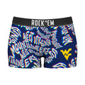 Women's Boy Shorts - West Virginia Mountaineers - Twisted Wordmark by Rock 'Em Socks