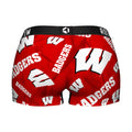 Women's Boy Shorts - Wisconsin Badgers - Logo All-Over by Rock 'Em Socks