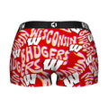 Women's Boy Shorts - Wisconsin Badgers - Twisted Wordmark by Rock 'Em Socks