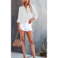 Women's Button Down Shirts Satin V Neck Long Sleeve by DailySale