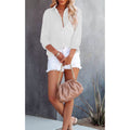 Women's Button Down Shirts Satin V Neck Long Sleeve by DailySale