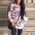 Women's Camouflage Print Casual Leopard Pullover Long Sleeve Sweatshirts by DailySale