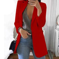 Womens Cardigan Jackets Open Front Solid Color Casual Oversized Long Blazer by DailySale