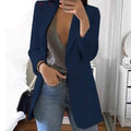 Womens Cardigan Jackets Open Front Solid Color Casual Oversized Long Blazer by DailySale