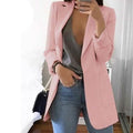 Womens Cardigan Jackets Open Front Solid Color Casual Oversized Long Blazer by DailySale