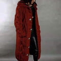 Women's Cardigan Sweater Jumper Cable Chunky Knit Hooded Solid Color Open Front by DailySale