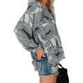 Women's Casual Boho Floral Print V Neck Long Sleeve Shirts Tops by DailySale