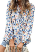 Women's Casual Boho Floral Print V Neck Long Sleeve Top by DailySale