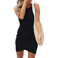 Women's Casual Crew Neck Ruched Mini Dress by DailySale