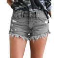 Women's Casual Denim Shorts Frayed Raw Hem Ripped Jeans Shorts by DailySale