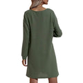 Women's Casual Dresses V-Neck Buttoned Hip Knitted Dresses by DailySale