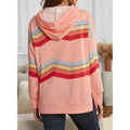 Womens Casual Hoodie Striped Printed Sweatshirts Long Sleeve Drawstring Pullover by DailySale