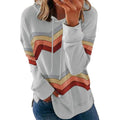 Womens Casual Hoodie Striped Printed Sweatshirts Long Sleeve Drawstring Pullover by DailySale